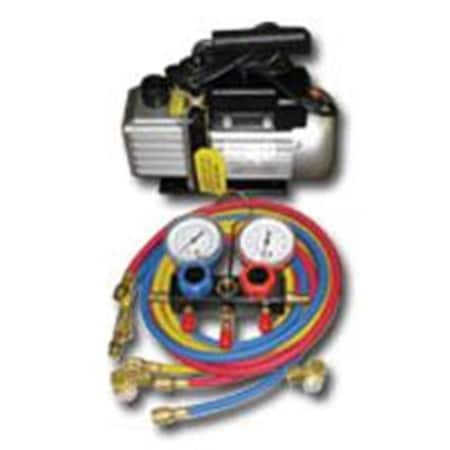 Fjc FJC FJCKIT6 Vacuum Pump and Manifold Gauge Set FJCKIT6